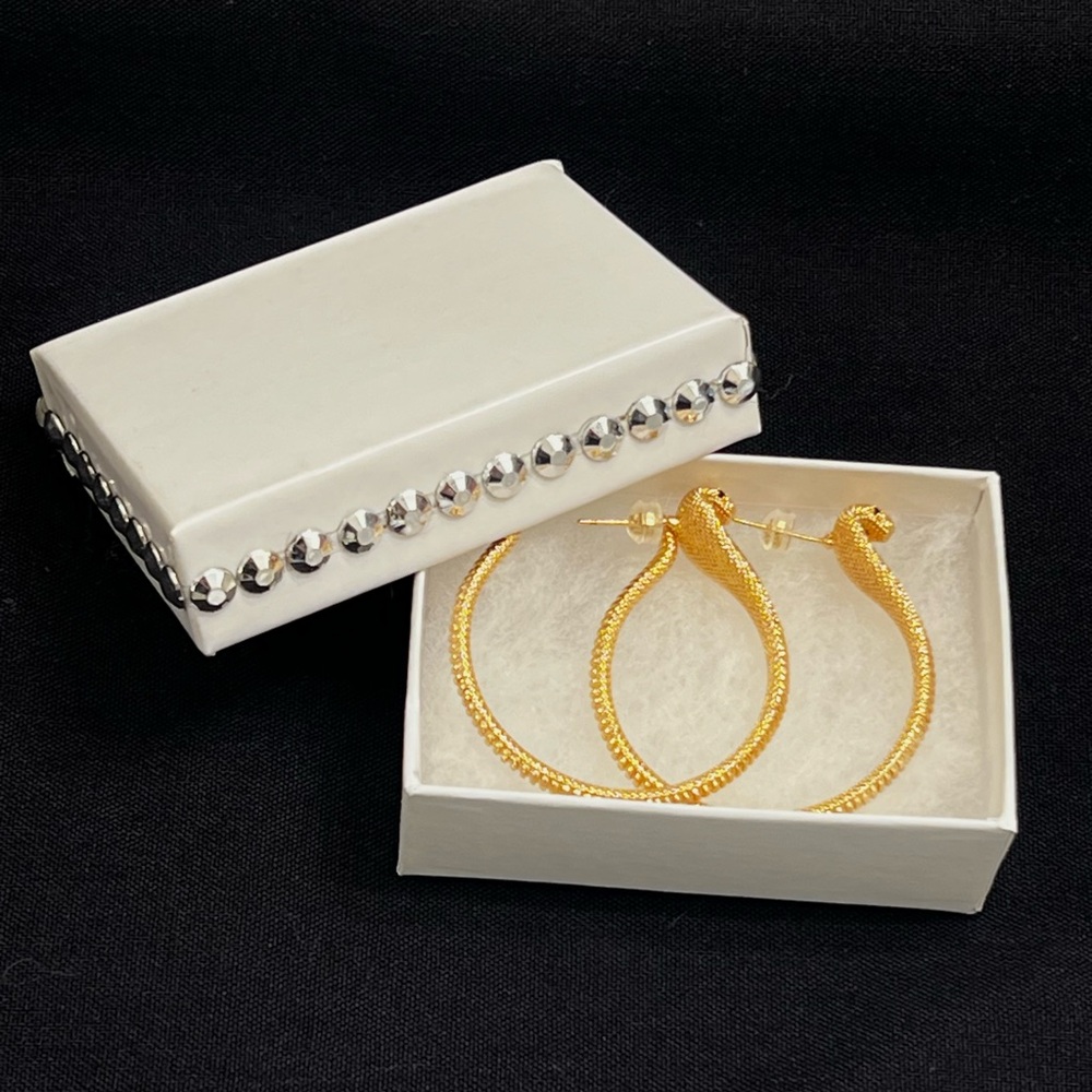 Gold-Plated Snake Hoop Earrings